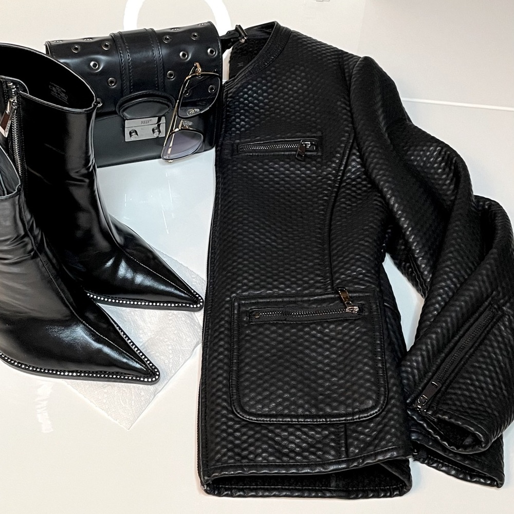 🏷Final Price/Chance. Quilted Vegan Leather Jacket